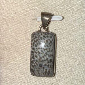 Fossil coral pendant